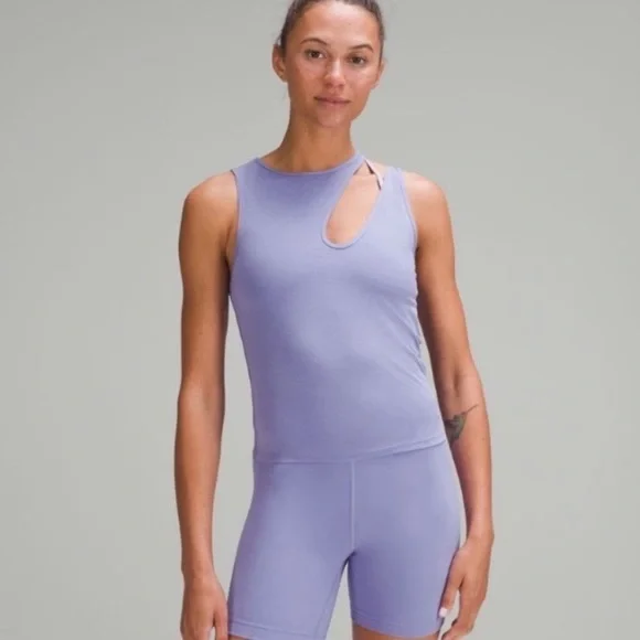 lululemon Cut Out Lavender Tank Top - Picture 3 of 8